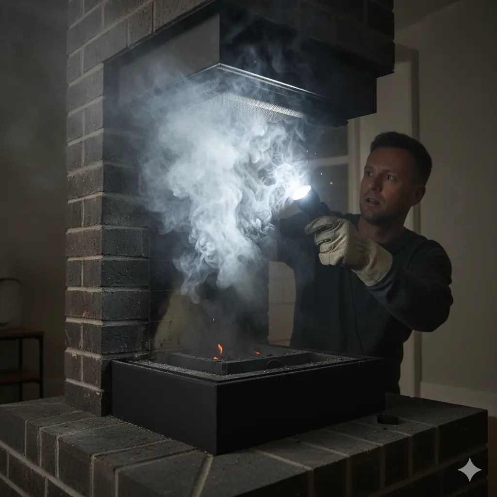 Chimenea echa humo hacia adentro soluciones