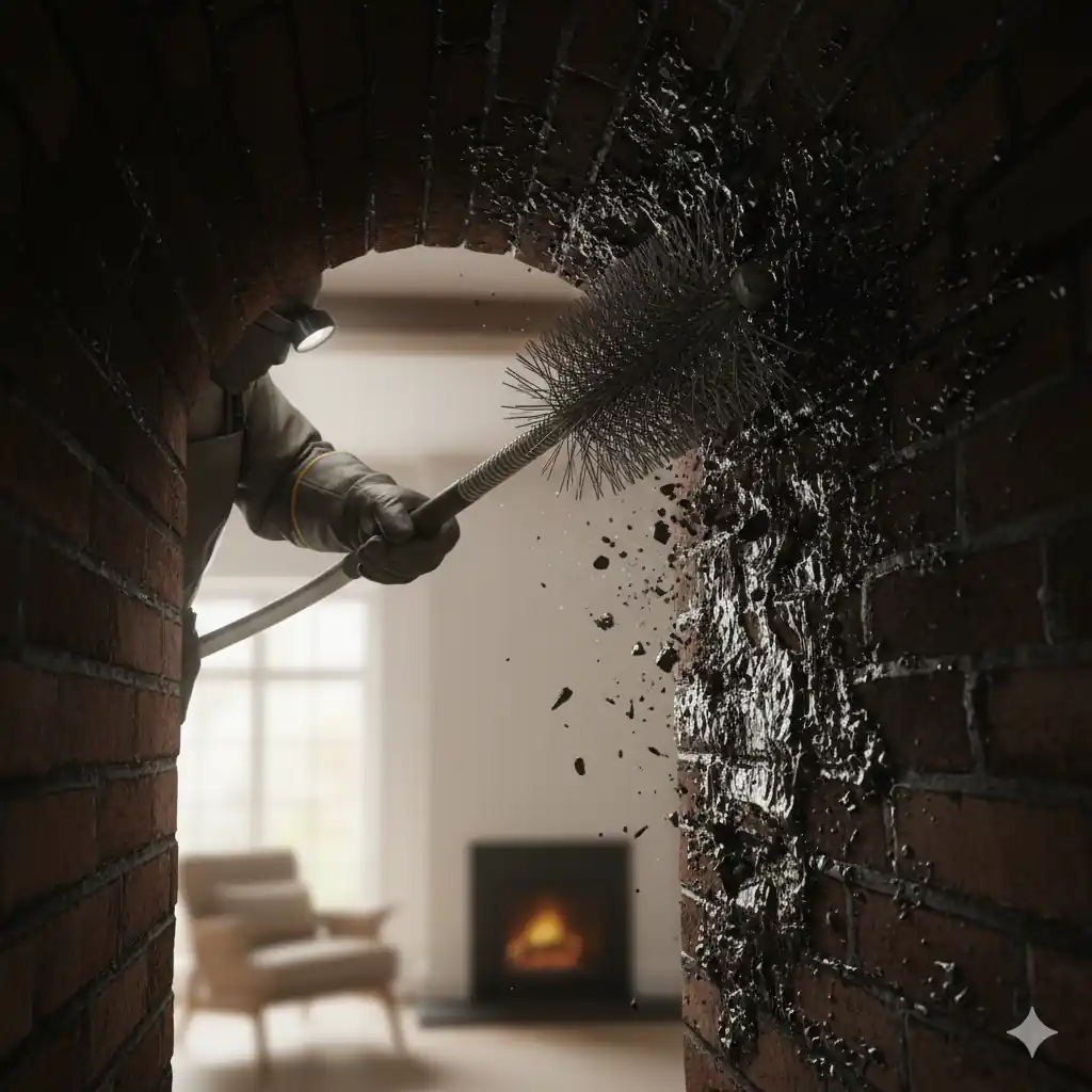 Cómo tratar la creosota en chimeneas