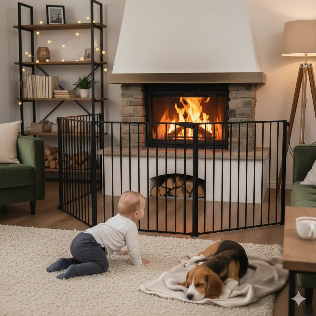 Chimeneas seguras niños y mascotas